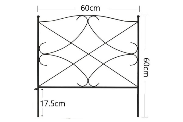 Recinzioni per patio in filo metallico pieghevole per esterni Aiuole per animali Cani Barriera Bordo Bordo Decor Picchetto