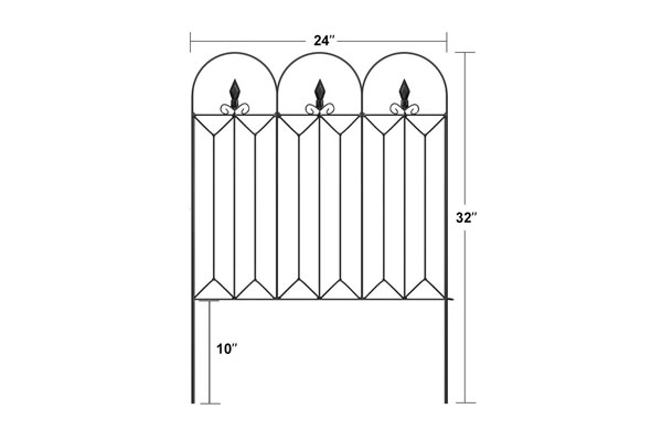 Barriera di confine in filo metallico per recinzione pieghevole in metallo impermeabile antiruggine per giardino/fiori/animali